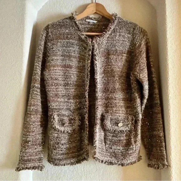 Sioni Sequin Cardigan Sweater - Picture 1 of 6